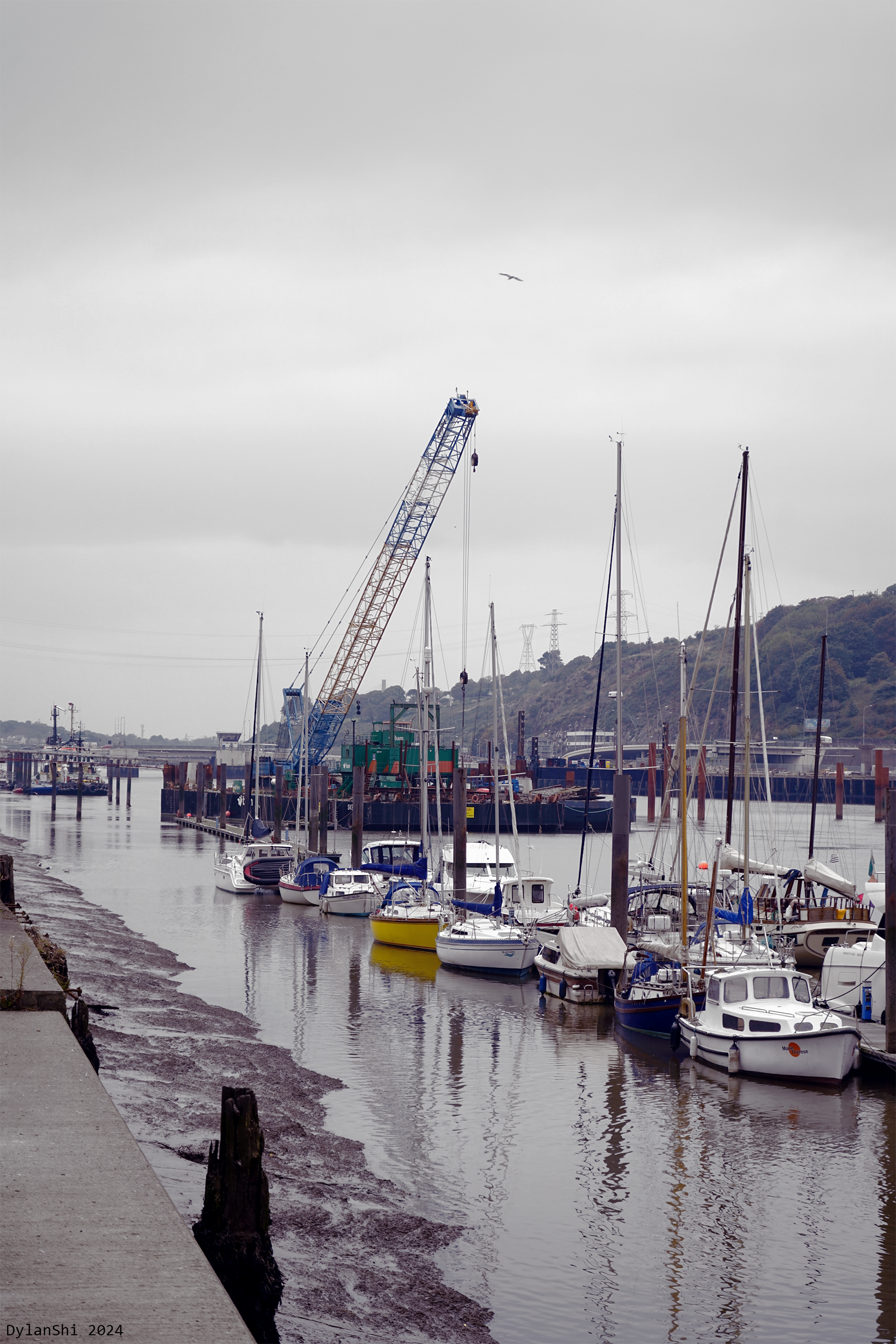 Suir River in a cloudy day